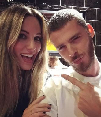 David de Gea with his longtime girlfriend Edurne.